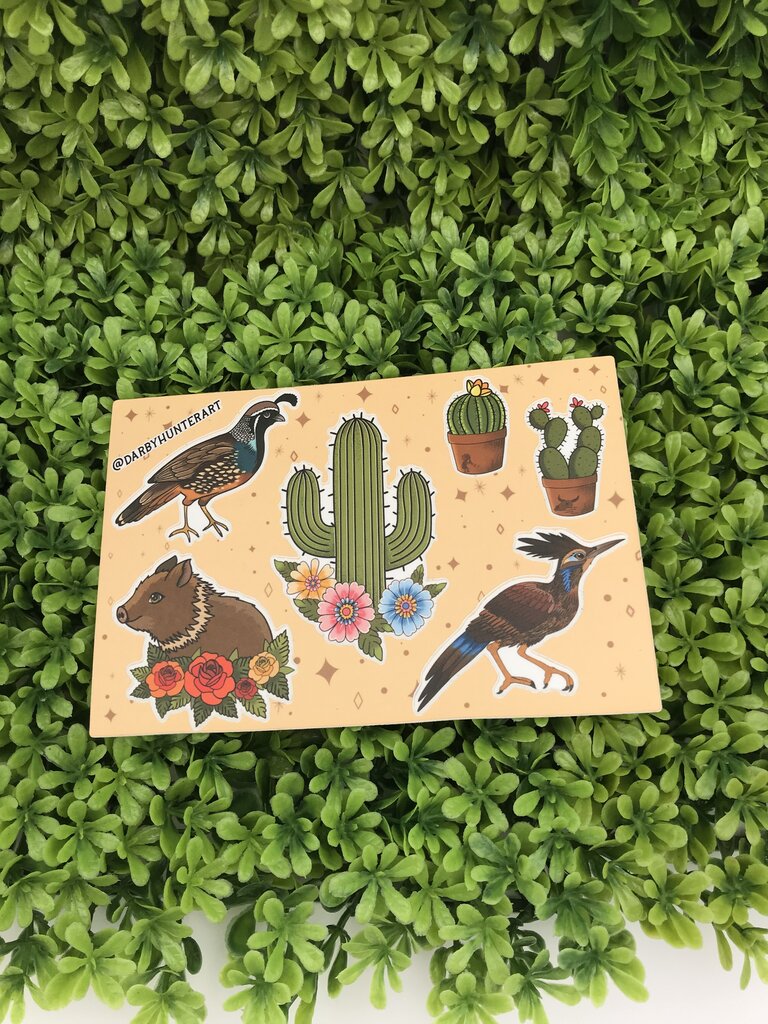 Retro Desert Sticker Sheet