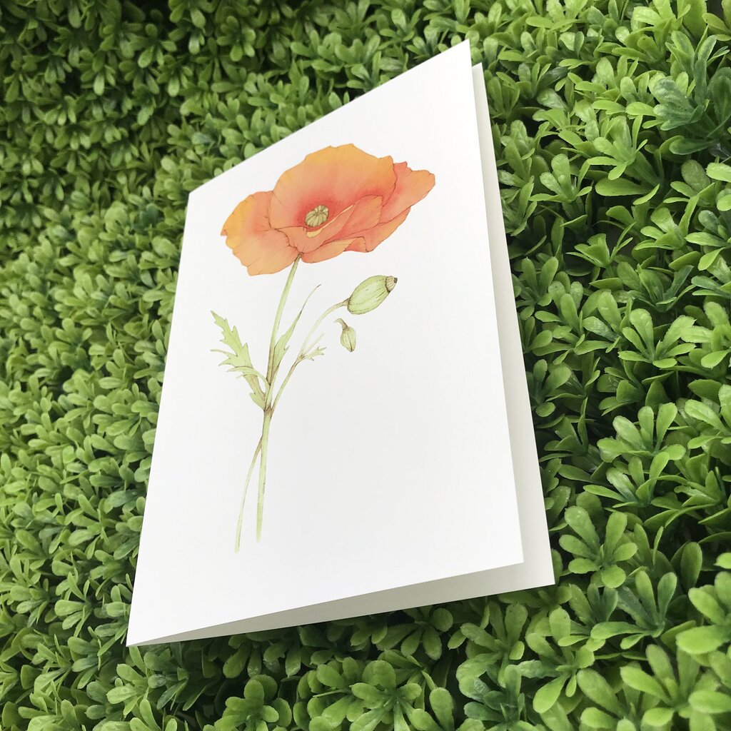 One Poppy Card