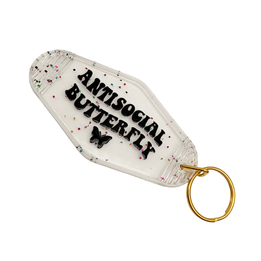 Antisocial Butterfly Motel Keychain