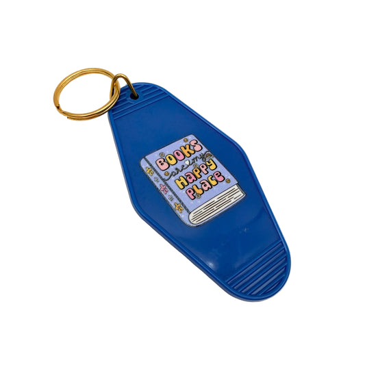 Blue Bookish Motel Keychain