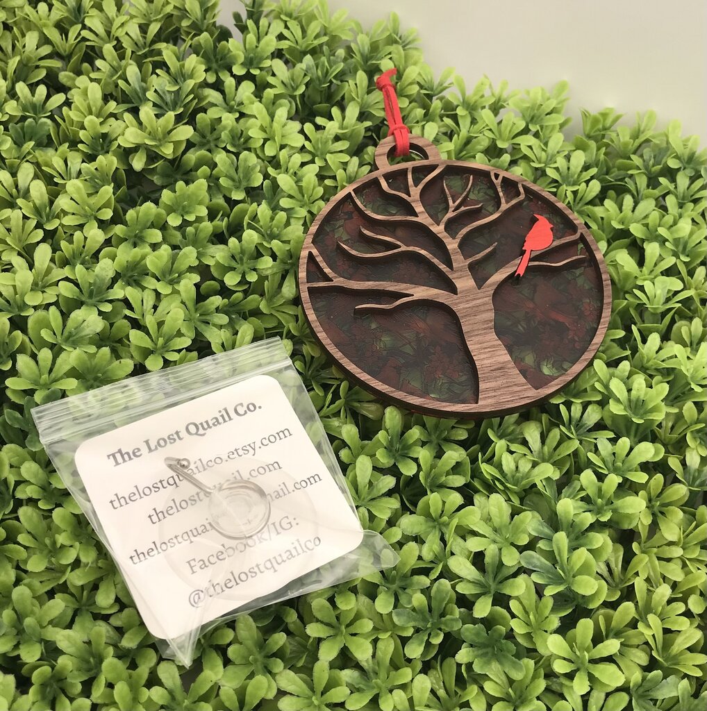 Cardinal In A Tree Sun Catcher