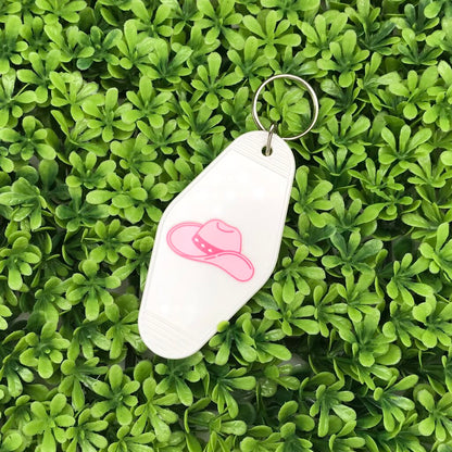 Cowboy Hat Motel Keychains