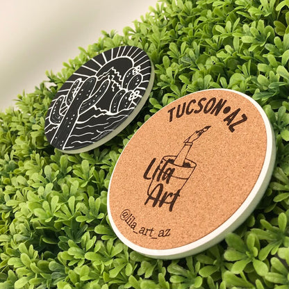 Coaster #12 - Black & White