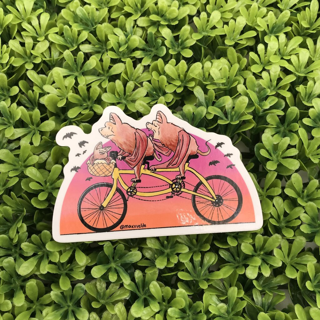 Bat Cycling Sticker