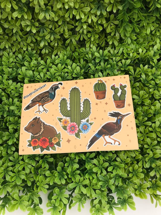 Retro Desert Sticker Sheet