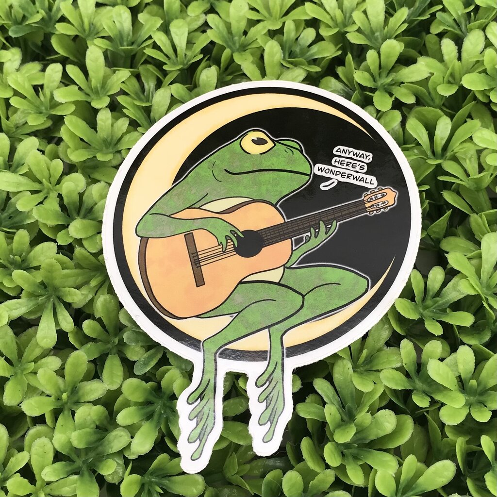Anyway here's wonderwall Frog Sticker