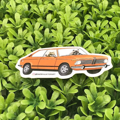 Animals in cars stickers