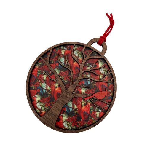Cardinal In A Tree Sun Catcher