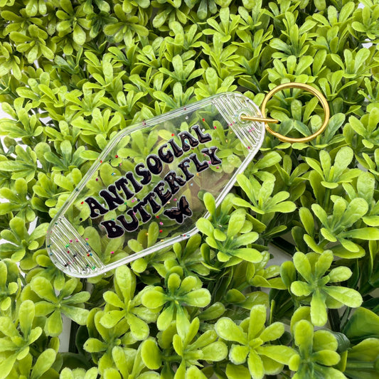 Antisocial Butterfly Motel Keychain